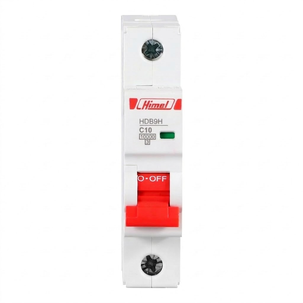 HIMEL Miniature Circuit Breaker (MCB) 1P 10A 10kA Type C – HDB9H63A1C10 - Image 3