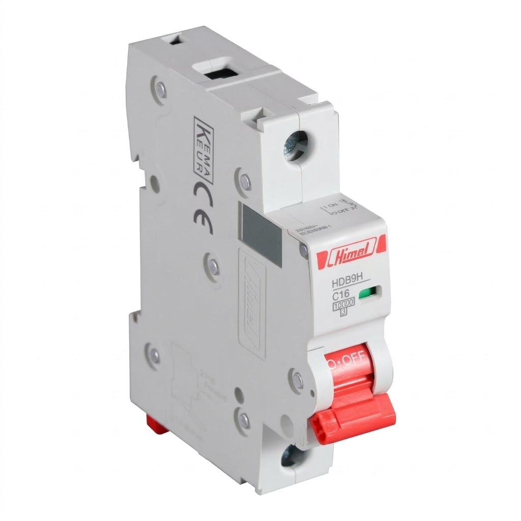 HIMEL Miniature Circuit Breaker (MCB) 1P 16A 10kA Type C – HDB9H63A1C16 - Image 2