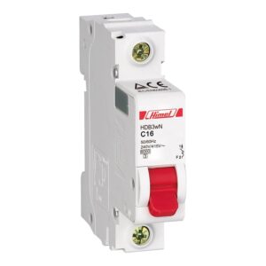 HIMEL HDB3WN1C16 Miniature Circuit Breaker MCB 1 Pole 16A 6kA Type C