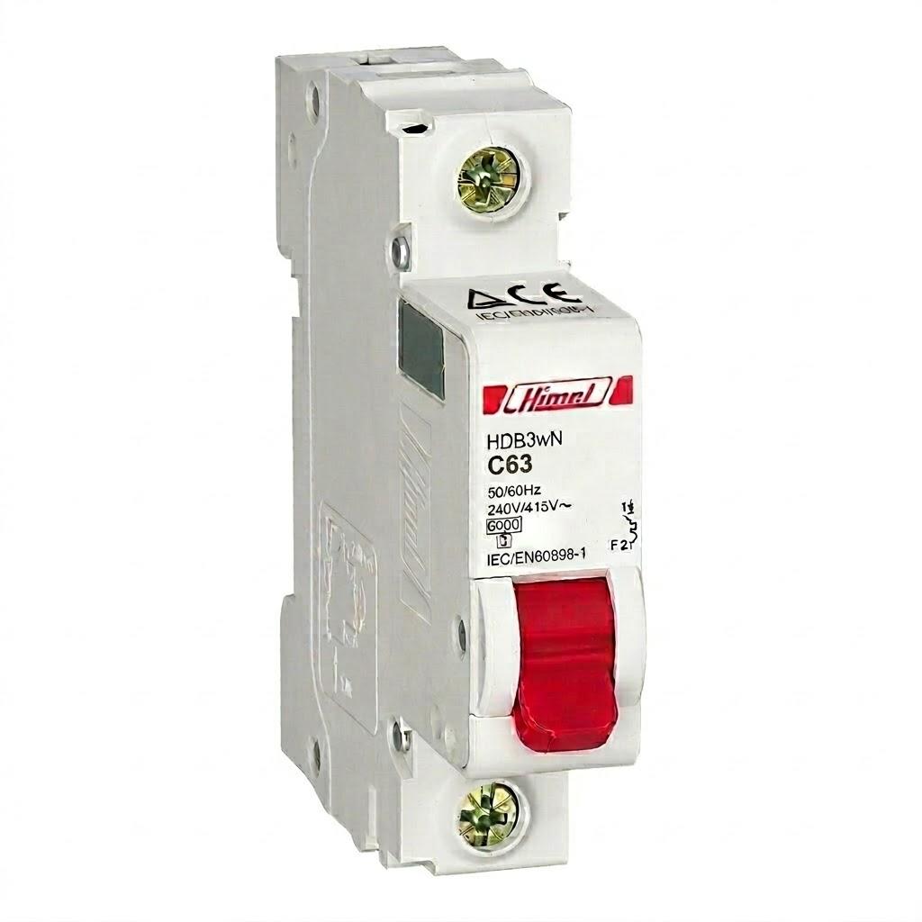 HIMEL HDB3WN1C63 Miniature Circuit Breaker (MCB) 1P 63A 6kA Type C