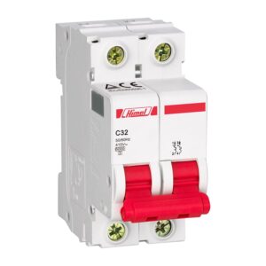 HIMEL HDB3WN2C32 Miniature Circuit Breaker MCB 2 Pole 32A 6kA Type C