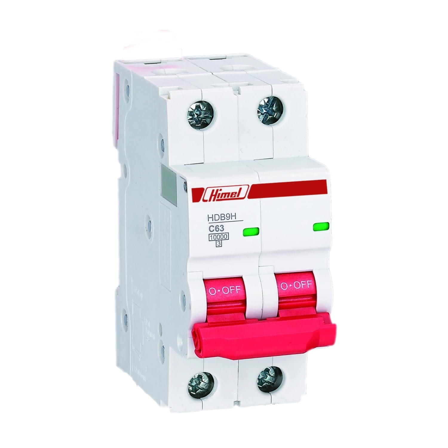 HIMEL HDB9H63A2C63 Miniature Circuit Breaker 2P 63A 10kA Type C