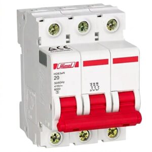 HIMEL HDB3WN3C20 Miniature Circuit Breaker MCB 3P 20A 6kA Type C