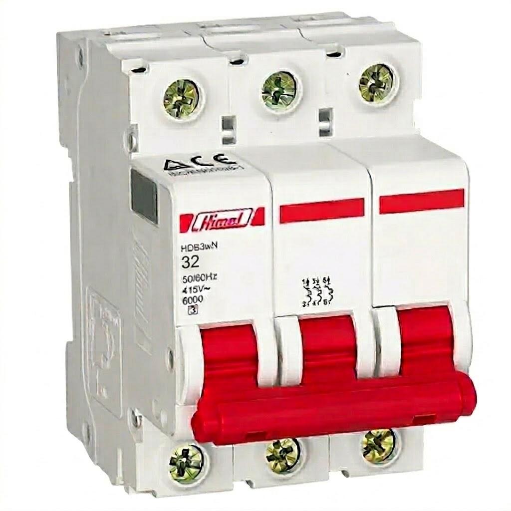 HIMEL HDB3WN3C32 Miniature Circuit Breaker MCB 3P 32A 6kA Type C